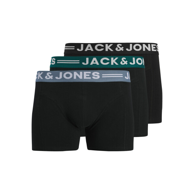 Jack & Jones Jongens boxershorts trunks sense 3-pack effen 12149293-Black large