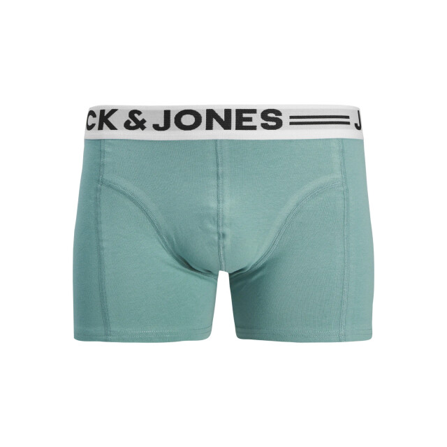 Jack & Jones Jongens boxershorts trunks sense 3-pack effen turquoise/blauw/zwart 12149293-Mineral Blue large