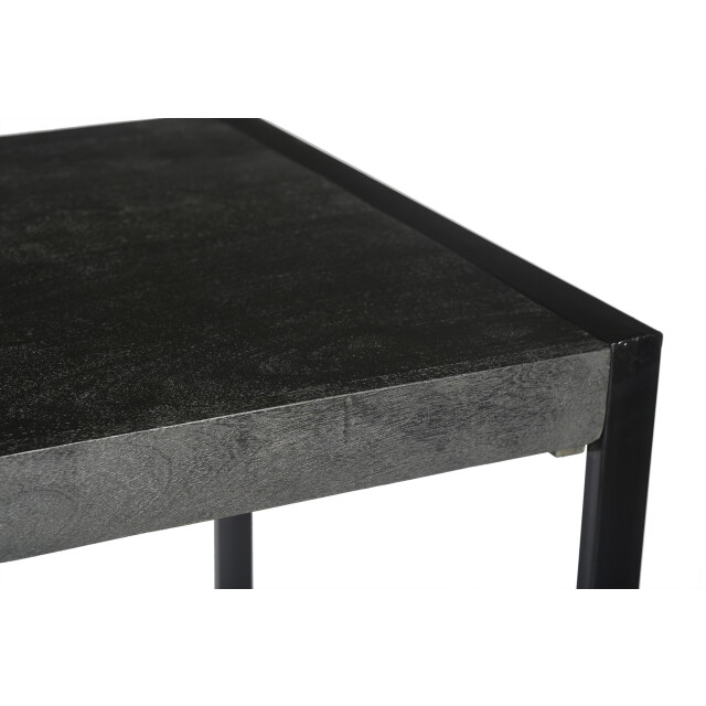 Livingfurn bartafels norris bar table 140cm mangohout / gecoat staal 3241855 large