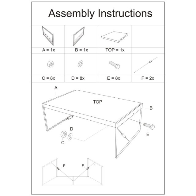 Livingfurn bartafels norris bar table 140cm mangohout / gecoat staal 3241855 large