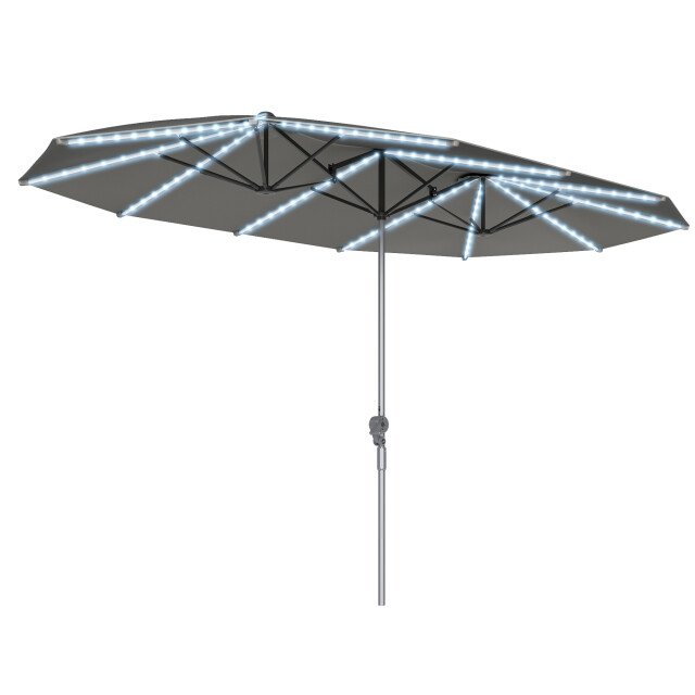 4goodz Led duo-parasol xl 451x267 cm met led verlichting - 3493133 large