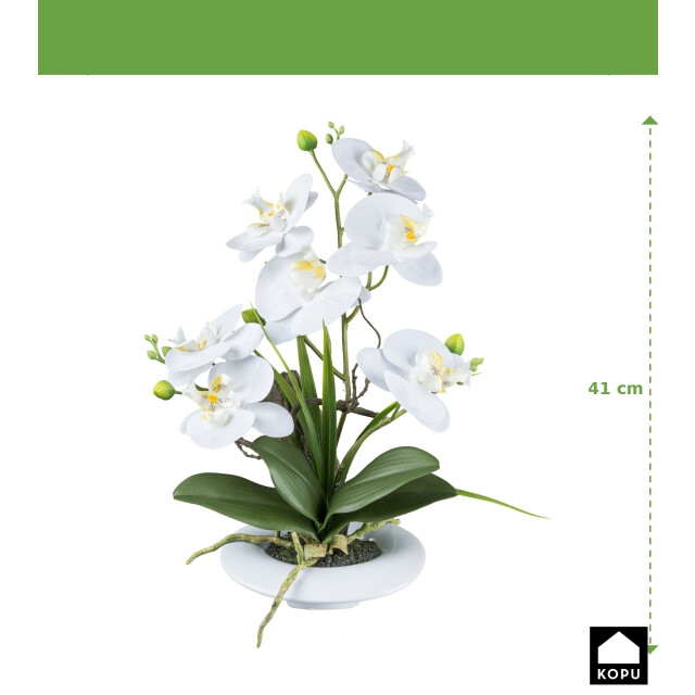 Kopu ® kunstbloem orchidee 41 cm met bloemschaal phalaenopsis 3059498 large