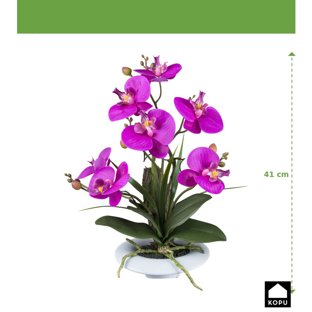 Kopu ® kunstbloem orchidee 41 cm met bloemschaal phalaenopsis 3059499 large