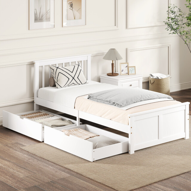 4goodz Eenpersoons bedombouw houten bedombouw lades op wieltjes 90 x 200 3442605 large