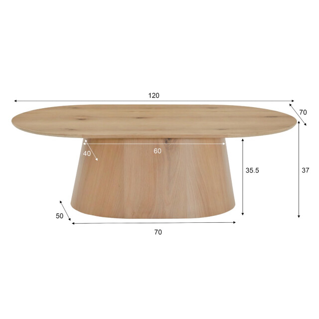 Livingfurn salontafel novero oval 70x120x36cm 3286005 large