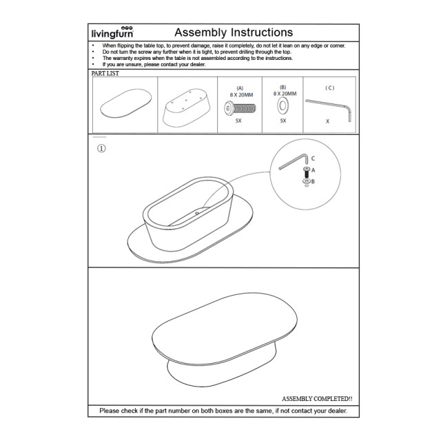 Livingfurn salontafel novero oval 70x120x36cm 3286005 large