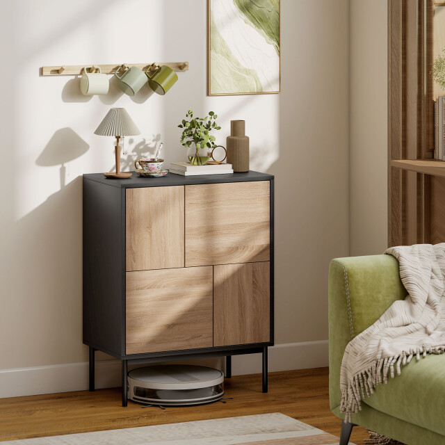 4goodz Dressoir met push-to-open-deuren +bruin 3442617 large