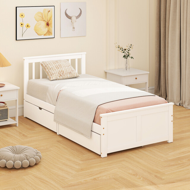 4goodz Eenpersoons bedombouw houten bedombouw lades op wieltjes 90 x 200 3442605 large