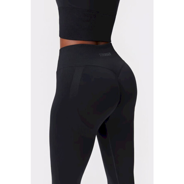 Stronger seamless contour scrunch leggings lange trainingslegging dames - 073910_990-L large