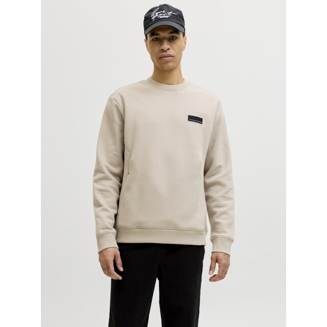 Jack & Jones Jcofusion sweat badge crew neck zand 5209.04.0017 large