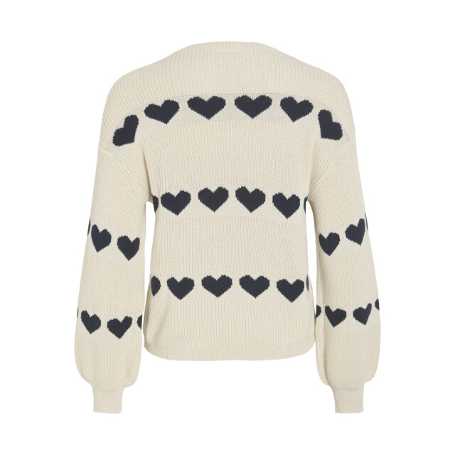 Vila Vijamilla ls o-neck jacquard knit topr ecru dessin 4219.08.0045 large
