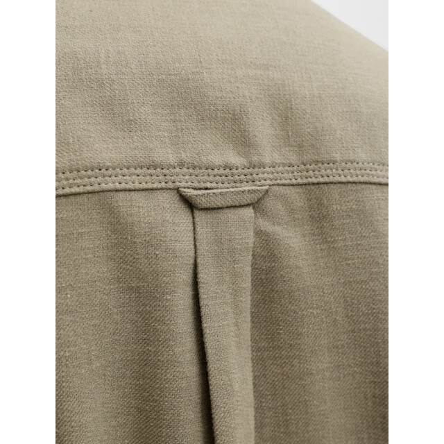 Jack & Jones Jprblurayle linen bl. solid ls shirt sn olijf 5309.22.0021 large