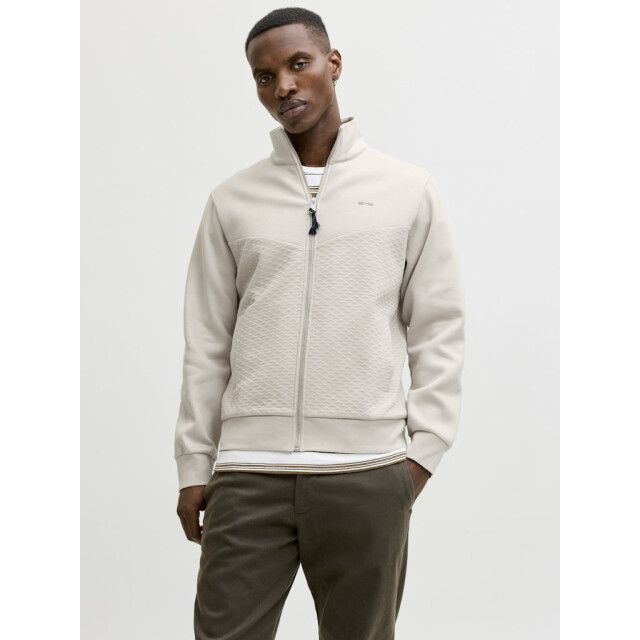Jack & Jones Jprblufrankie sweat zip high neck smu beige 5239.05.0005 large