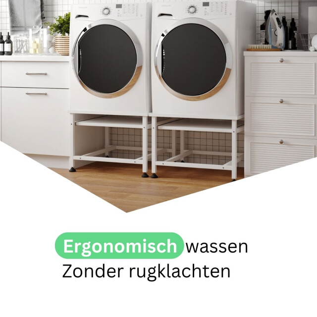 Wasophoogte Wasmachine verhoger – ecoslim xl met plateau – dubbel - 3494203 large