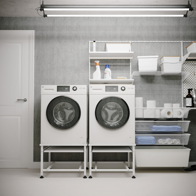 Wasophoogte Wasmachine verhoger – ecoslim xl met plateau – dubbel - 3494203 large