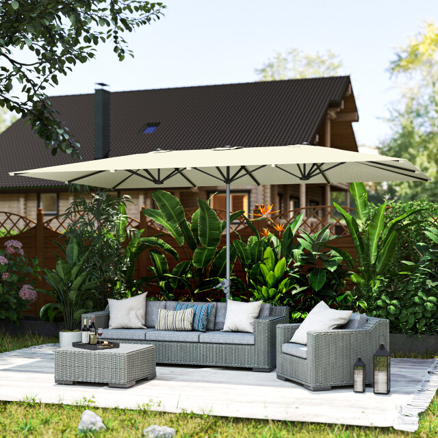 4goodz Duo-parasol rechthoek xl 451x 264 cm creme 3493437 large