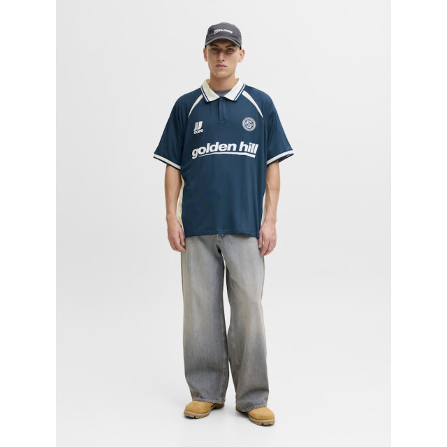 Jack & Jones Jcoclub ribbed football polo ss dessin 5369.29.0084 large