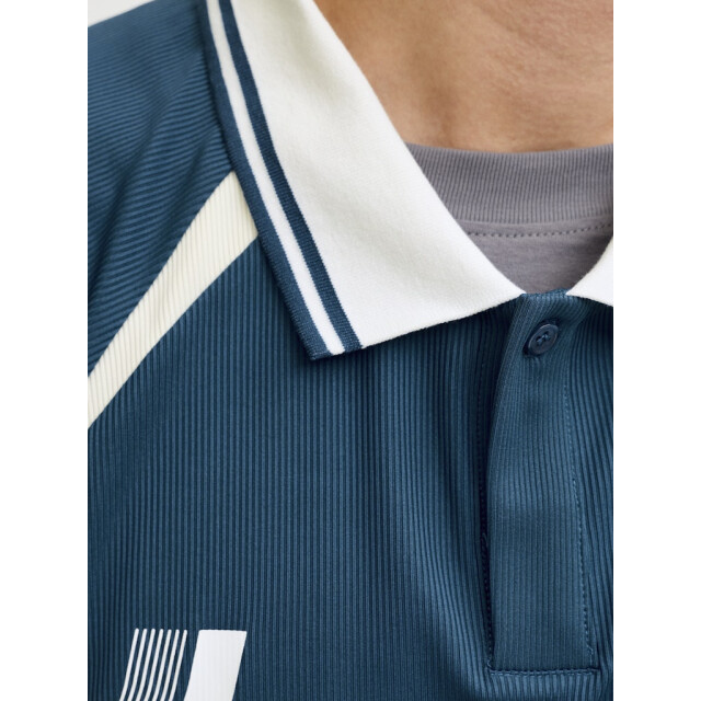 Jack & Jones Jcoclub ribbed football polo ss dessin 5369.29.0084 large