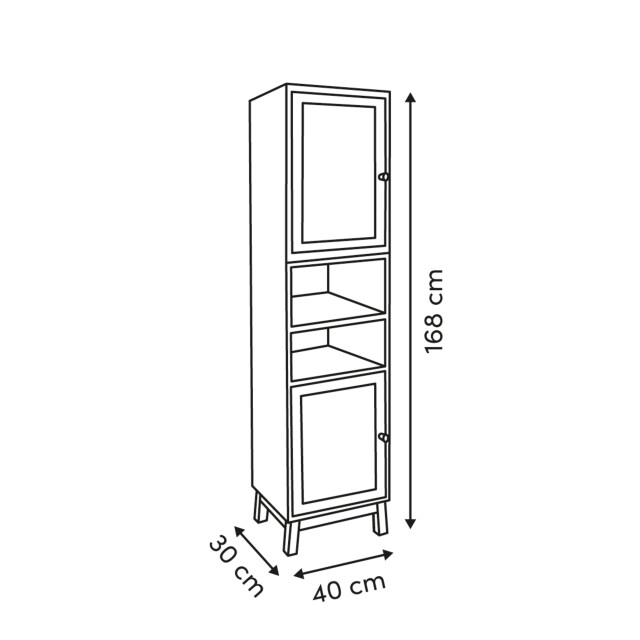 4bathroomz Badkamer kolomkast ubud – badkamerkast 168 cm hoog 3493135 large