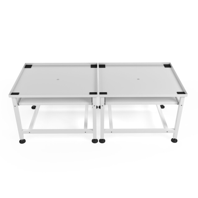 Wasophoogte Wasmachine verhoger – ecoslim met plateau – dubbel wit 3495438 large