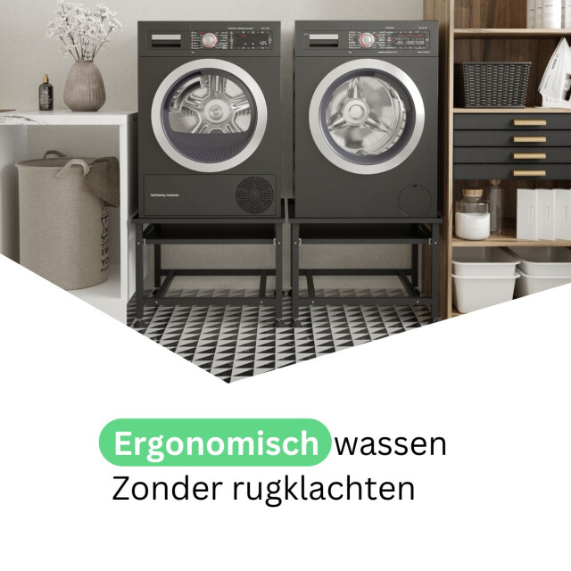 Wasophoogte Wasmachine verhoger – ecoslim met plateau – dubbel - 3495439 large