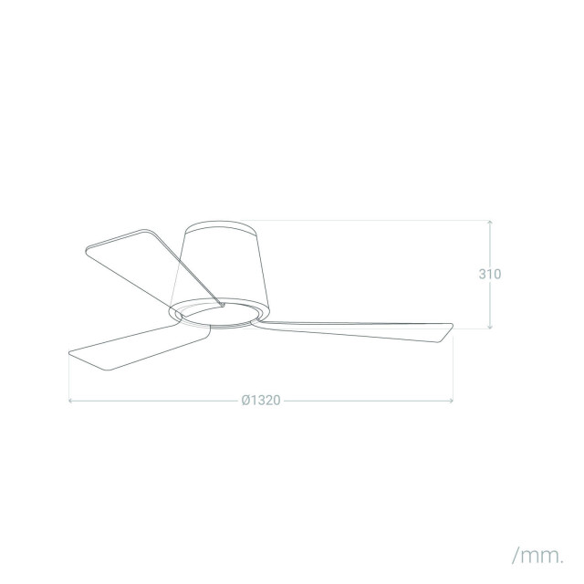Ventiluxe Fluisterstille plafondventilator ahlgren Ø132cm afstandsbediening & timer 3495633 large