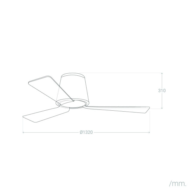 Ventiluxe Fluisterstille plafondventilator ahlgren Ø132cm afstandsbediening & timer 3495633 large