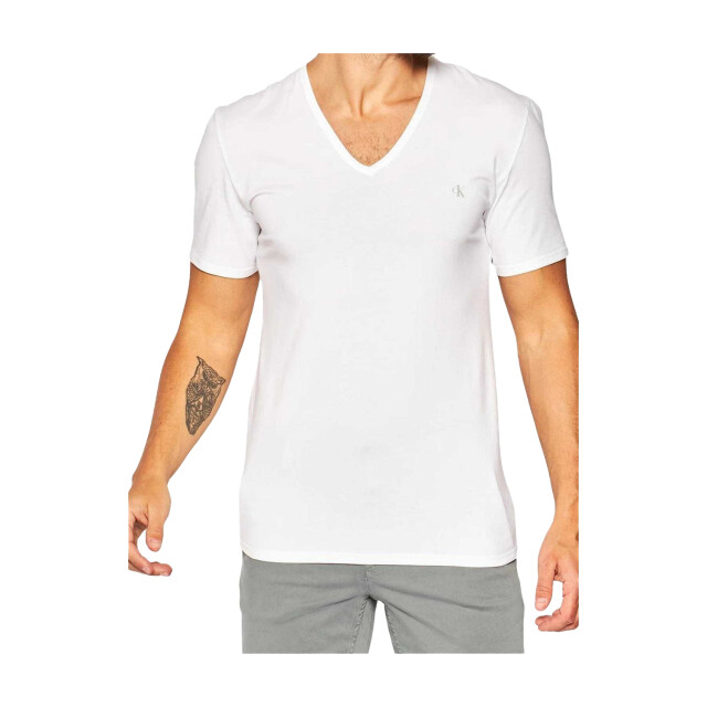 Calvin Klein Heren logo t-shirt (set van 2) UTNA1308_white large