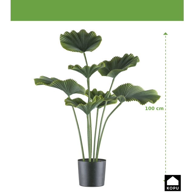 Kopu ® kunstplant palmblad 100cm in pot groen 3485238 large