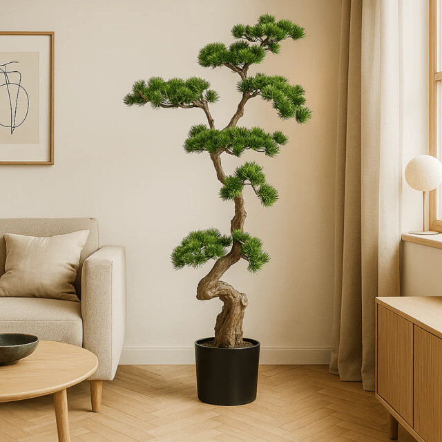 Kopu ® bonsai dennenboom ca. 70x45 cm in een zwarte plastic pot 3495625 large