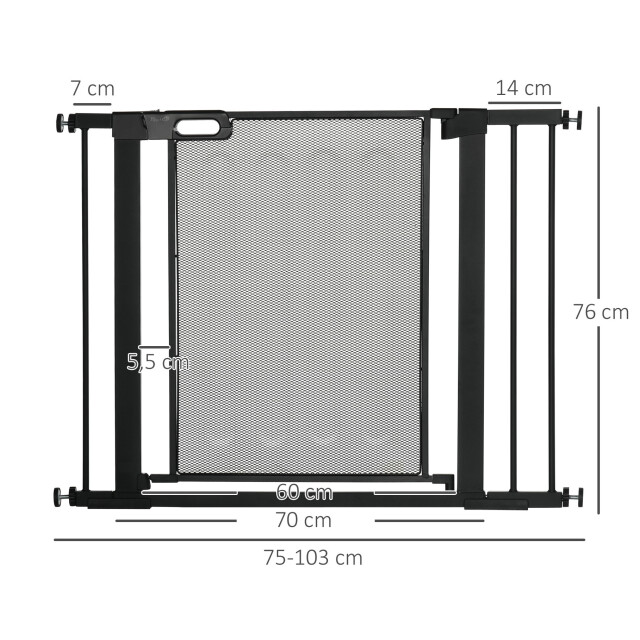 4goodz Uitschuifbaar traphek 74-103 cm voor huisdieren - 3495759 large