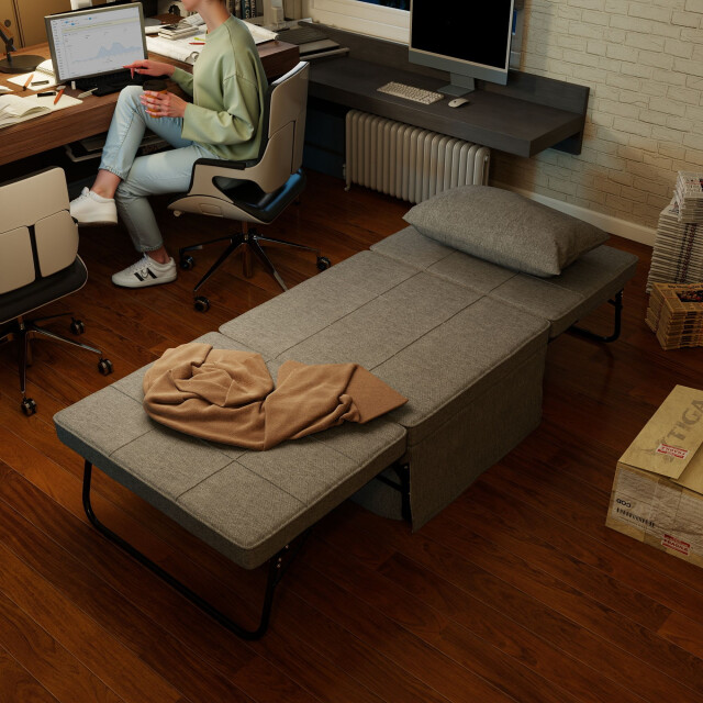 4goodz Opklapbaar logeerbed 1 persoons wielen 150 kg 190x75 cm 3495818 large