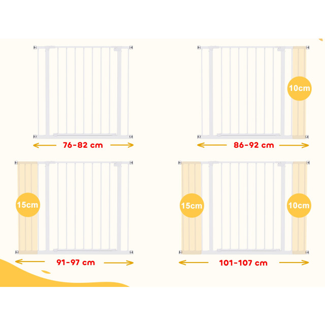 4goodz Hondenhekje klemmontage zonder boren 76-107 x 76 cm - 3496875 large