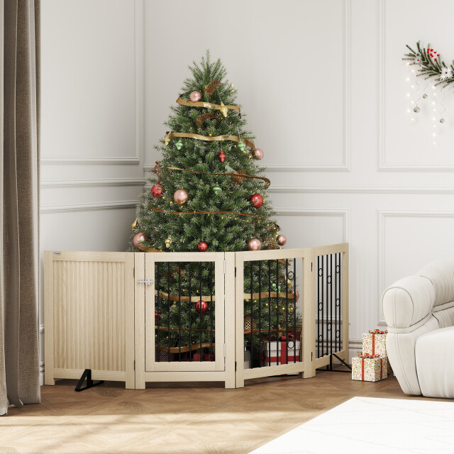 4goodz Opvouwbaar veiligheidshek voor huisdieren 205 cm breed en 70 cm hoog 3496872 large