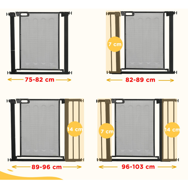 4goodz Uitschuifbaar traphek 74-103 cm voor huisdieren - 3495759 large