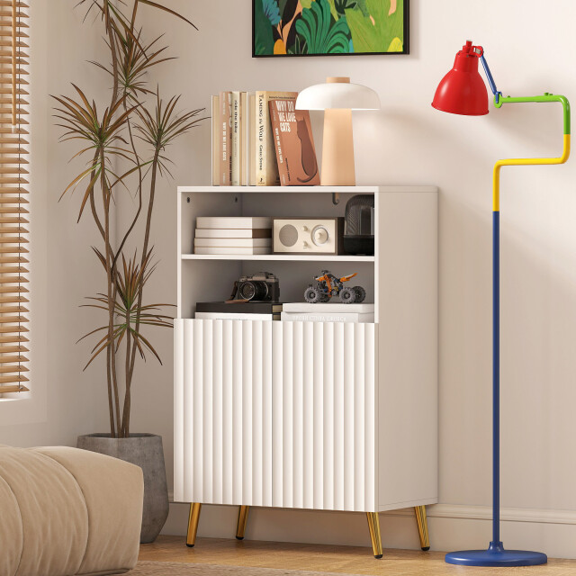 4goodz Curl badkamerkast halfhoog 2 deurs 60x32x92 cm - 3495844 large