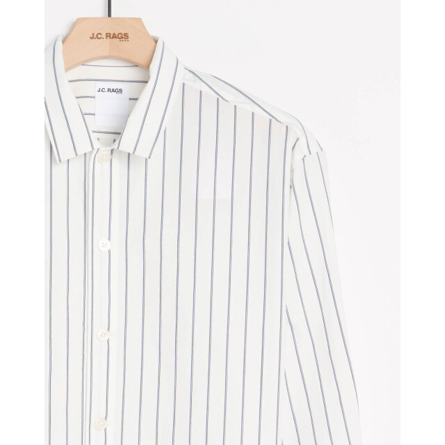 J.C. Rags Casual overhemd coconut milk stripe 103332-001-S large