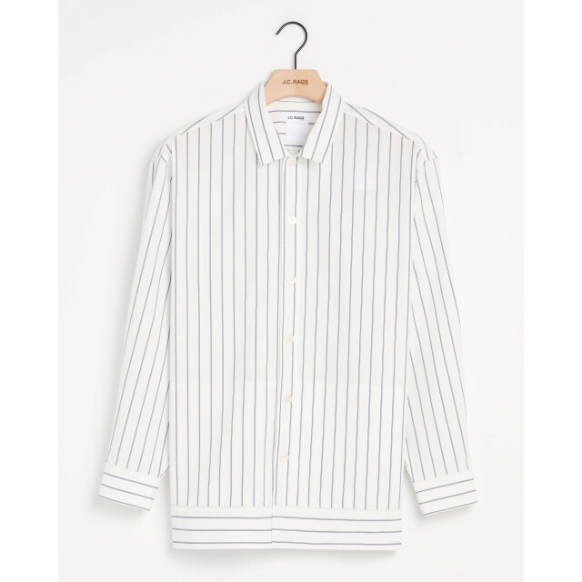 J.C. Rags Casual overhemd coconut milk stripe 103332-001-S large