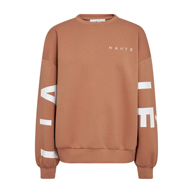 Haute L'Amitié Haute l’amitié maxi split logo sweat camel 9864281456968 large