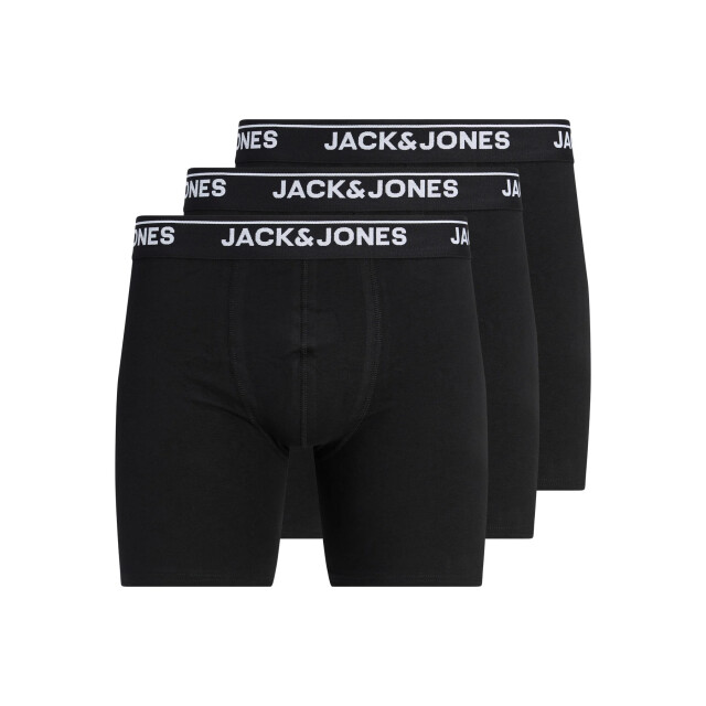 Jack & Jones Heren plus size boxershorts lange pijp jachenry boxer briefs 3-pack effen 12297789-Black large