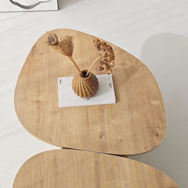 CaliCosy Salontafel met twee bladen in organische vorm l125 cm cÉleste 3499245 large