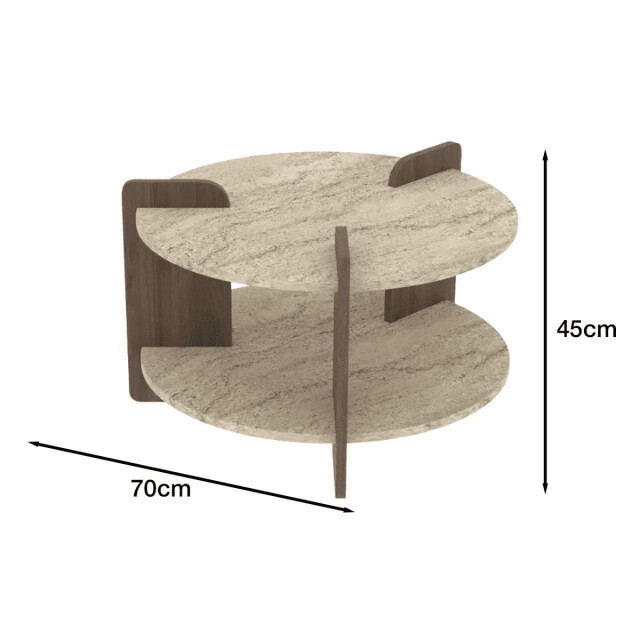 CaliCosy Ronde salontafel met dubbel blad Ø70 cm milo 3499234 large
