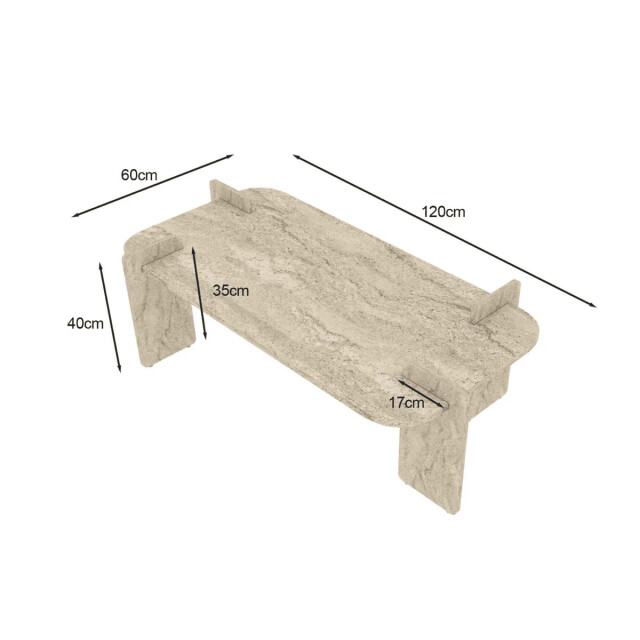 CaliCosy Rechthoekige salontafel met afgeronde randen l120 cm rive 3499237 large