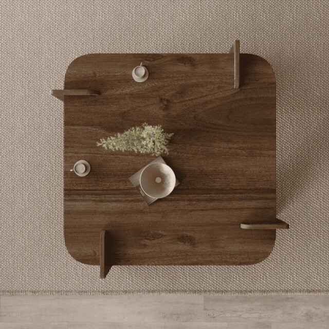 CaliCosy Vierkant salontafel met afgeronde randen l90 cm noma 3499230 large