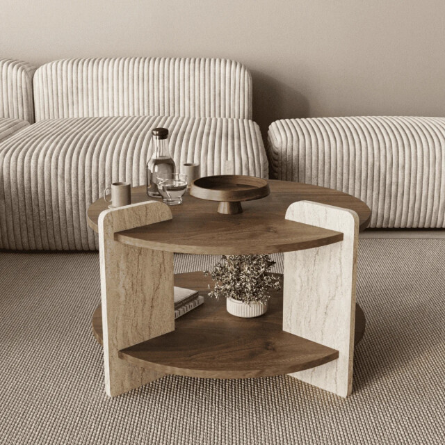 CaliCosy Ronde salontafel met dubbel blad Ø70 cm milo 3499236 large