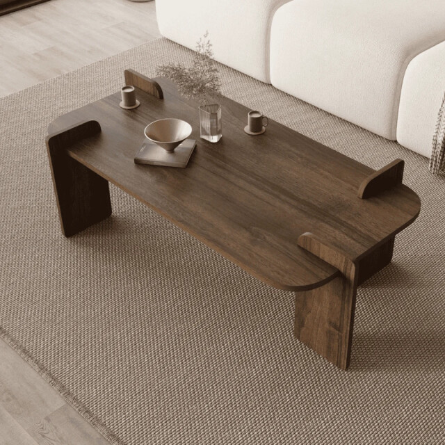 CaliCosy Rechthoekige salontafel met afgeronde randen l120 cm rive 3499238 large