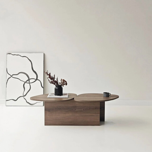 CaliCosy Salontafel met twee bladen in organische vorm l125 cm cÉleste 3499246 large