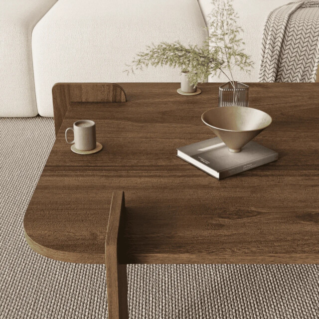 CaliCosy Vierkant salontafel met afgeronde randen l90 cm noma 3499230 large