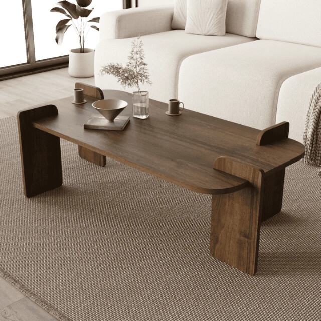 CaliCosy Rechthoekige salontafel met afgeronde randen l120 cm rive 3499238 large