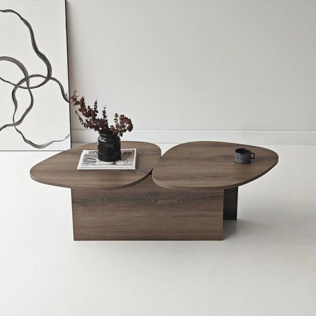 CaliCosy Salontafel met twee bladen in organische vorm l125 cm cÉleste 3499246 large